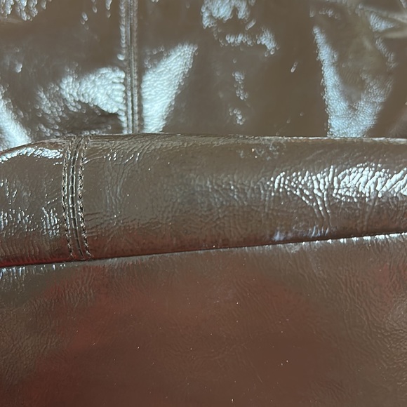 🔥🔥🔥Coach Brown Patent Leather Shoulder Bag Tote - Picture 16 of 16